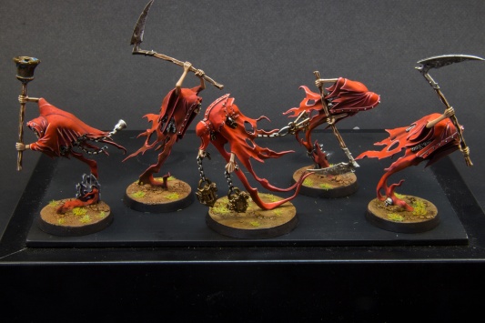 Age of Sigmar Nighthaunt Grimghast Reapers x4 (Pro-Painted, Mint Dragon 2018 3-rd place)
