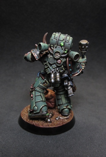 Warhammer 40k Death Guard Plague Marine With Grenade (Pro-Painted)