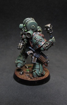 Warhammer 40k Death Guard Plague Marine With Grenade (Pro-Painted)