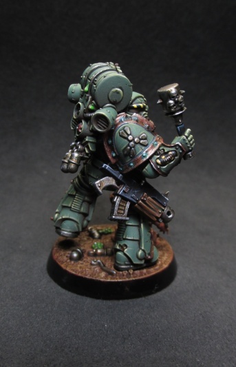 Warhammer 40k Death Guard Plague Marine With Grenade (Pro-Painted)