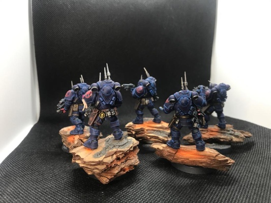 Warhammer 40k Crimson Fists Space Marines Infiltrators x5 (Pro-Painted)