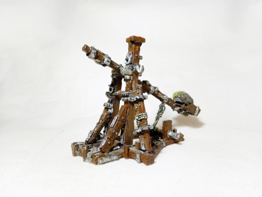 Warhammer Fantasy AoS Orcs and Goblins Stone Thower Catapult (OOP Painted Metal)
