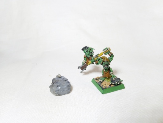 Warhammer Fantasy AoS Orcs and Goblins Stone Thower Catapult (OOP Painted Metal)