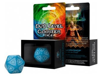 Игральный кубик D20 Level Counter, Blue/White