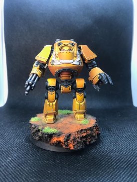 Warhammer 40k Imperial Fists Space Marines Contemptor Dreadnought x1 (Pro-Painted)