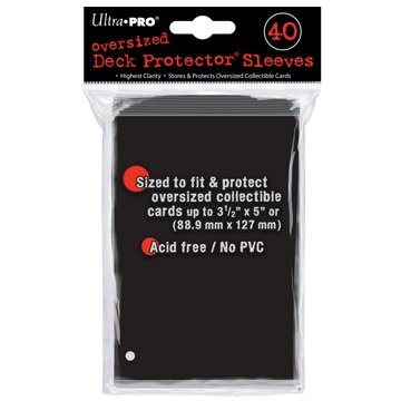 Oversized протекторы &quot;Ultra-Pro&quot; (90х125 мм, 40 шт.): черные