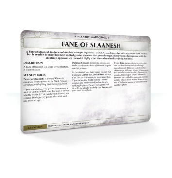 Warscroll Cards Hedonites of Slaanesh
