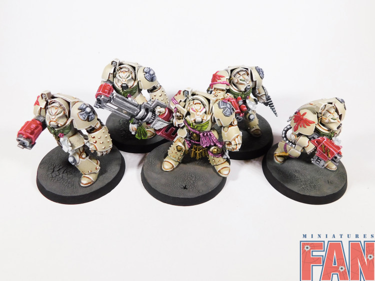 Warhammer 40K Dark Angels Deathwing Terminator Squad x5 (Pro-Painted)