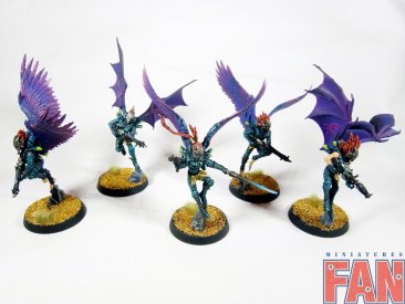 Warhammer 40k Dark Eldar / Drukhari Scourges x5 (Pro-Painted)