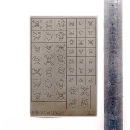 Окрасочная маска Warhammer Орочьи символы, размер S, MiniWarPaint