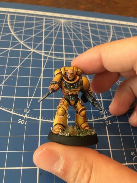 Warhammer 40k Space Marine Imperial Fists Sergeant (Pro-Painted)