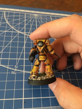 Warhammer 40k Space Marine Imperial Fists Sergeant (Pro-Painted)