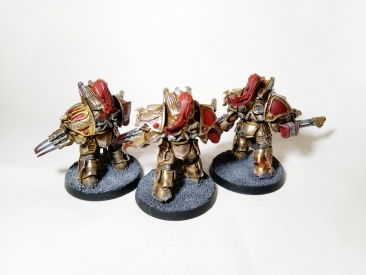 Warhammer 30k  40k FW Legio Custodes Aquilon Terminators with Infernus Firepikes x3 (Pro-Painted)