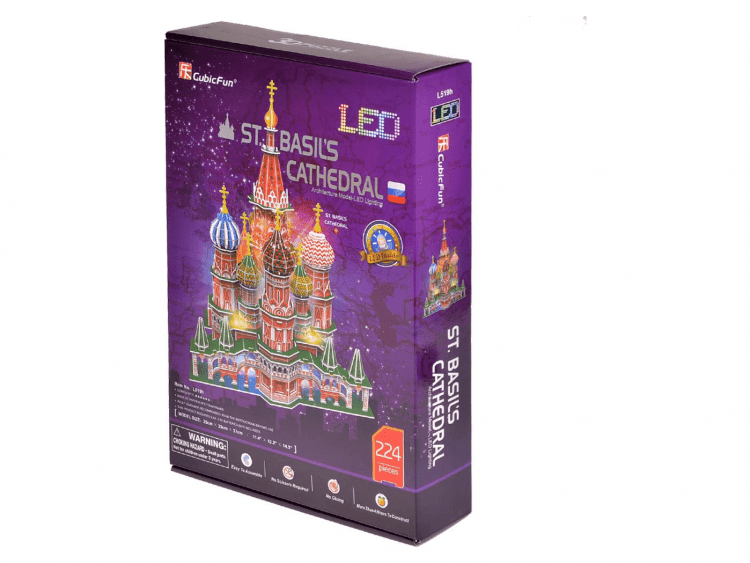 3D-пазл "Храм Василия Блаженного" (с LED-подсветкой)