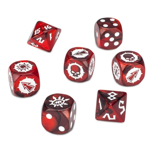 Blood Bowl Chaos Chosen Dice Set 99220901003 (Limited, OOP, New Unopened)