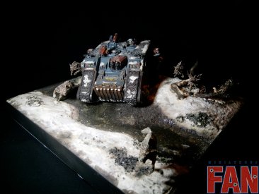 Warhammer 40k Space Wolves Land Raider (Pro-Painted, только сама модель без базы)