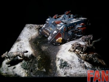 Warhammer 40k Space Wolves Land Raider (Pro-Painted, только сама модель без базы)