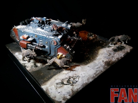 Warhammer 40k Space Wolves Land Raider (Pro-Painted, только сама модель без базы)