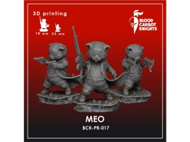Мео | Коллекционная миниатюра 70 мм 3D Печать