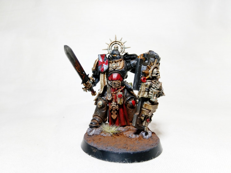 Warhammer 40k Black Templars Space Marine Indomitus Primaris Captain (Pro-Painted)