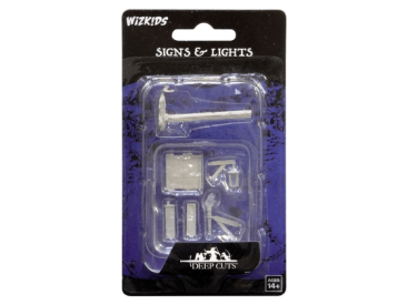 WizKids Deep Cuts Неокрашенные Миниатюры: Знаки и фонари