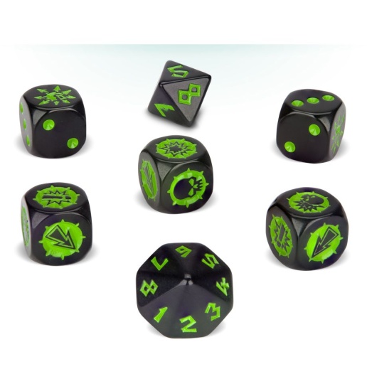 Blood Bowl Chaos Renegades Dice Set 99220901002 (Limited, OOP, New Unopened)