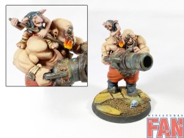 Warhammer Age Of Sigmar Ogor Mawtribes Tyrant and 4 Leadbelchers (Pro-Painted)