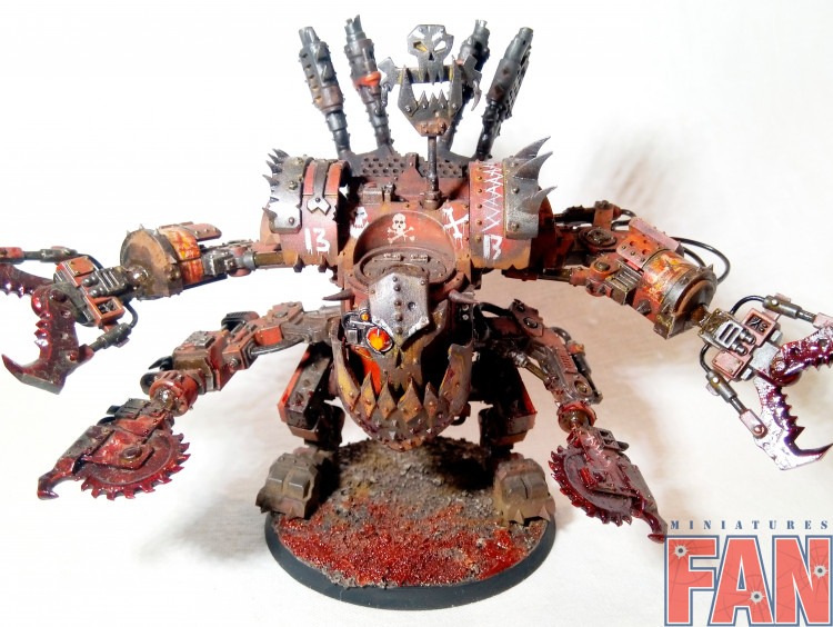 Warhammer 40k Ork Deff Dread (Pro-Painted)