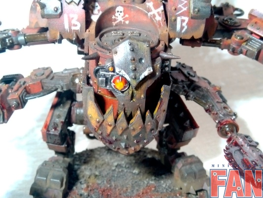 Warhammer 40k Ork Deff Dread (Pro-Painted)
