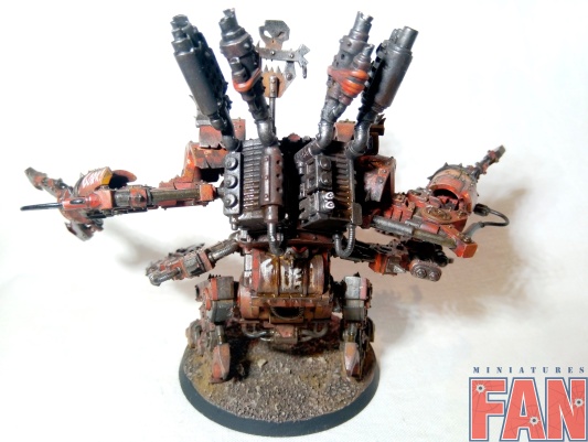 Warhammer 40k Ork Deff Dread (Pro-Painted)