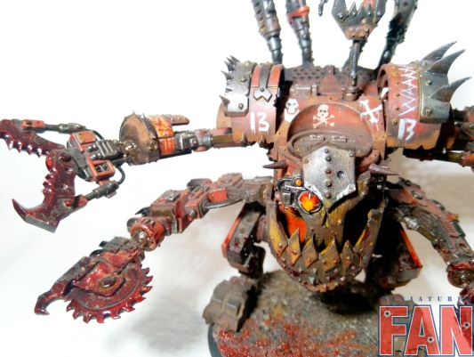 Warhammer 40k Ork Deff Dread (Pro-Painted)