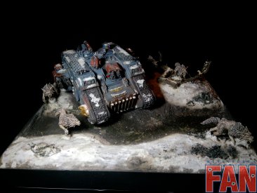 Warhammer 40k Space Wolves Land Raider &#039;&#039;The Hunt&#039;&#039; Diorama (Pro-Painted)