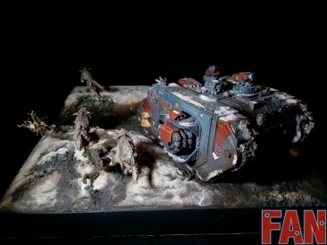 Warhammer 40k Space Wolves Land Raider ''The Hunt'' Diorama (Pro-Painted)