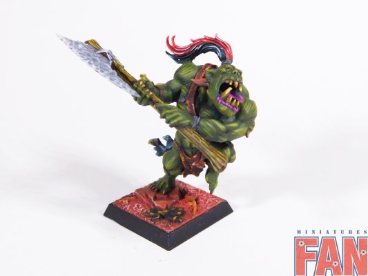 Warhammer Age of Sigmar Bonesplitterz Orc Savage Big Boss (Pro-Painted)