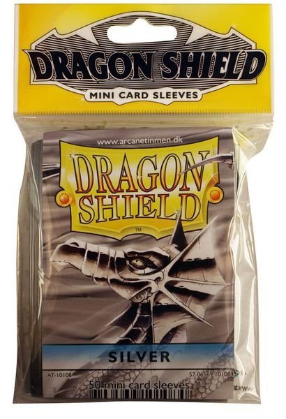 Протекторы МИНИ &quot;Dragon Shield&quot; (50 шт.): серебряные