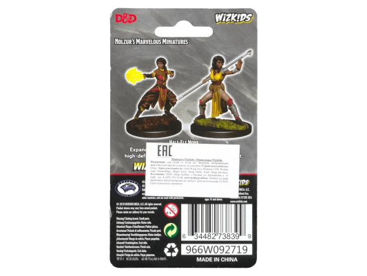 D&amp;D Nolzur&#039;s Marvelous Miniatures: Half-Elf Monk (женщина)