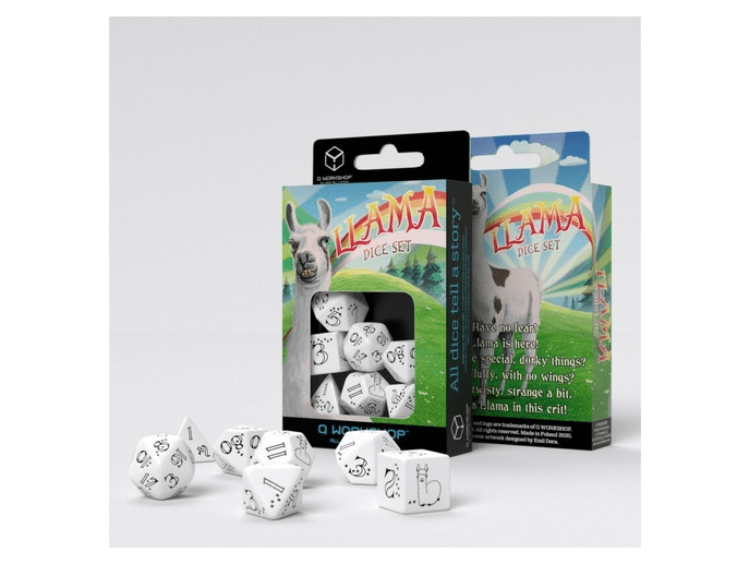 Набор кубиков Bright Llama, 7 шт., White/Black