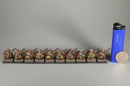 Warhammer Fantasy Battles Dwarf Thunderers x10 (99120205003) (Painted)