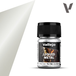 Краска Vallejo Liquid Metal: White Gold 70.796
