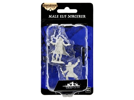 Pathfinder Battles Deep Cuts: Male Elf Sorcerer