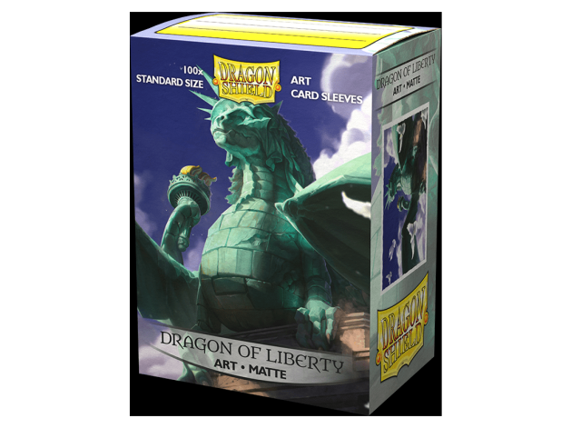 Протекторы Dragon Shield (100 шт., 63x88 мм): с рисунком Dragon of Liberty, матовые