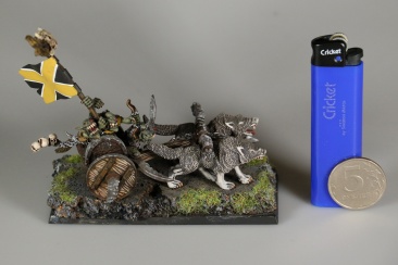 Warhammer Fantasy Battles Grot Wolf Chariot x1 (99810209018) (Metal, Painted)