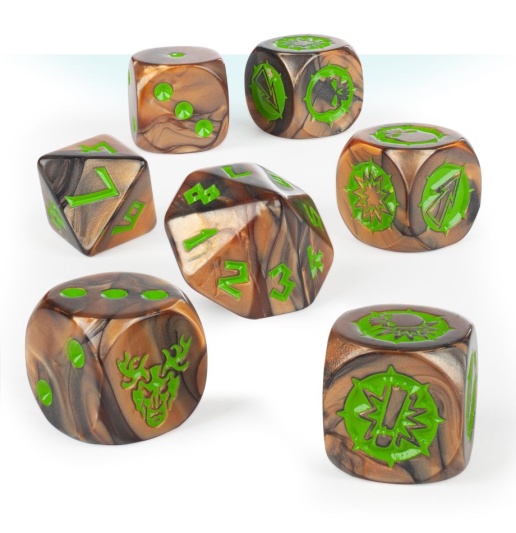 Blood Bowl Wood Elf Team Dice 99220904001 (Limited, OOP, New Unopened)