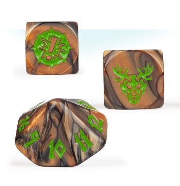 Blood Bowl Wood Elf Team Dice 99220904001 (Limited, OOP, New Unopened)