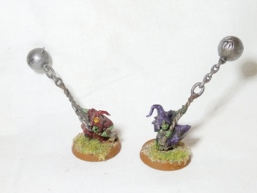 Warhammer Fantasy AOS Orcs & Goblins Fanatics x2 + Squig Herder (Painted)