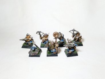 Warhammer Fantasy Battles Age of Sigmar Dwarf Crossbowmen x6 + 1 (Pro-Painted)