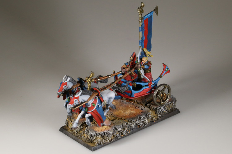 Warhammer Fantasy Battles High Elf Chariot #1 (Painted)