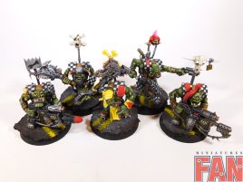 Warhammer 40k Ork Nobz x5 (Pro-Painted)