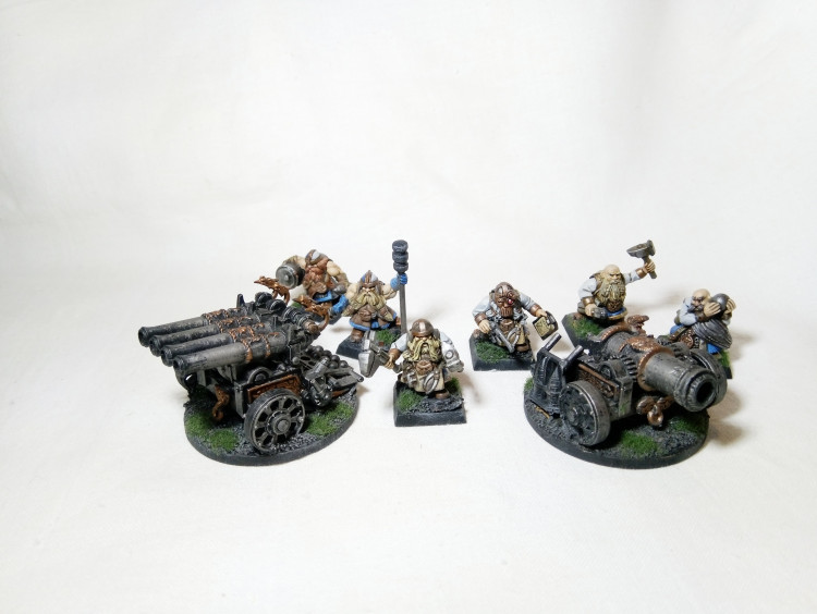 Warhammer Fantasy Age of Sigmar Dwarf Cannon and Organ Cannon (Pro-Painted)