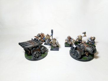 Warhammer Fantasy Age of Sigmar Dwarf Cannon and Organ Cannon (Pro-Painted)